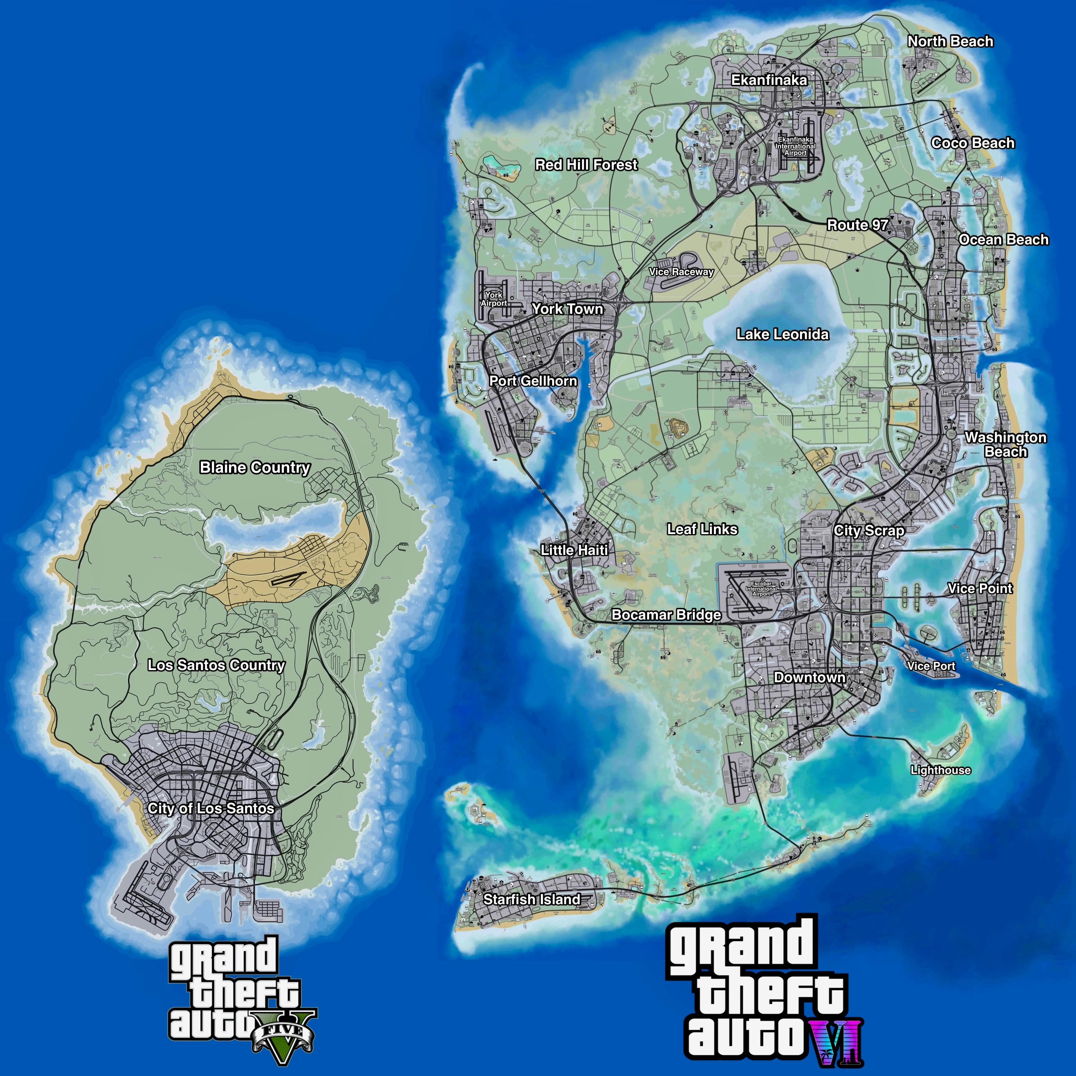 The GTA 6 map may be 2x the size of the GTA 5 map. 