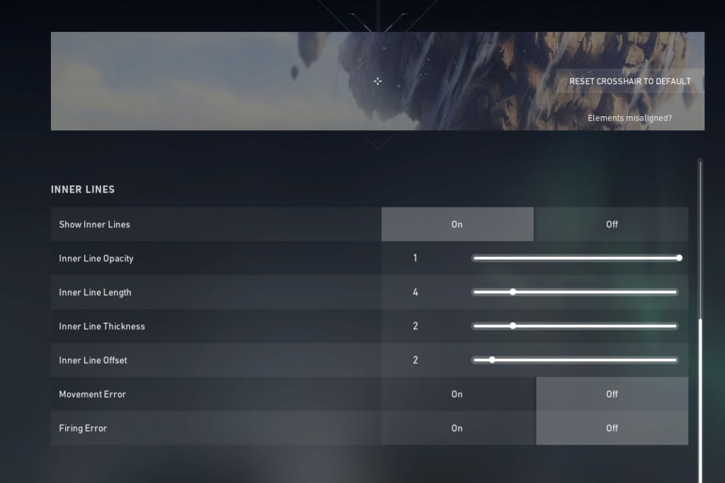 Valorant Crosshair Settings