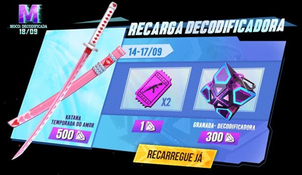 recarga de diamante no free fire