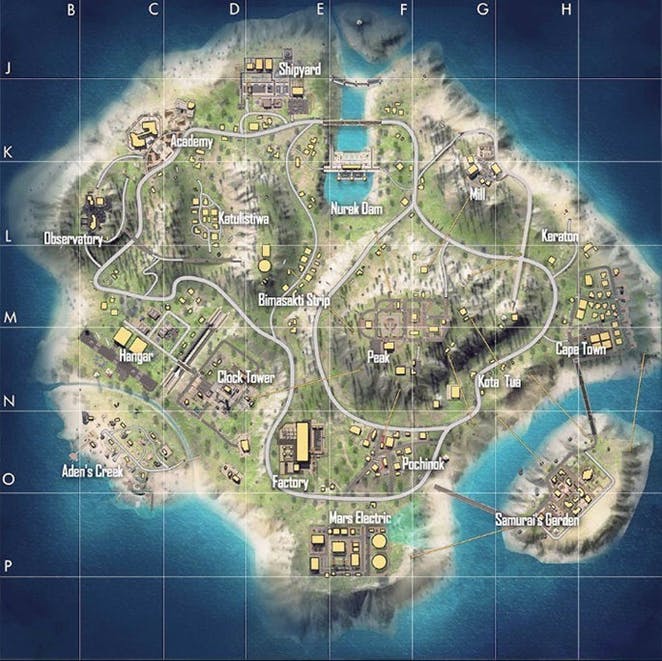 Bermuda mapa de free fire