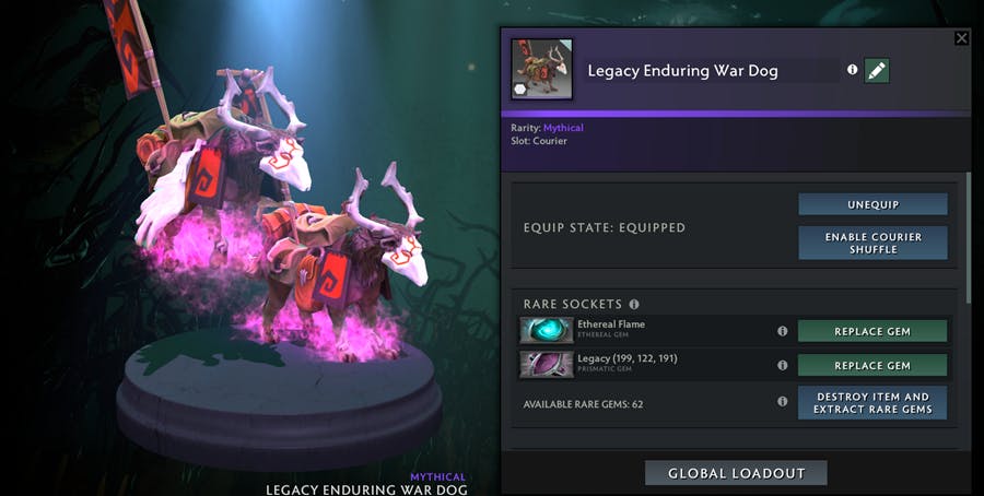 Legacy Ethereal Flame Pink War Dog