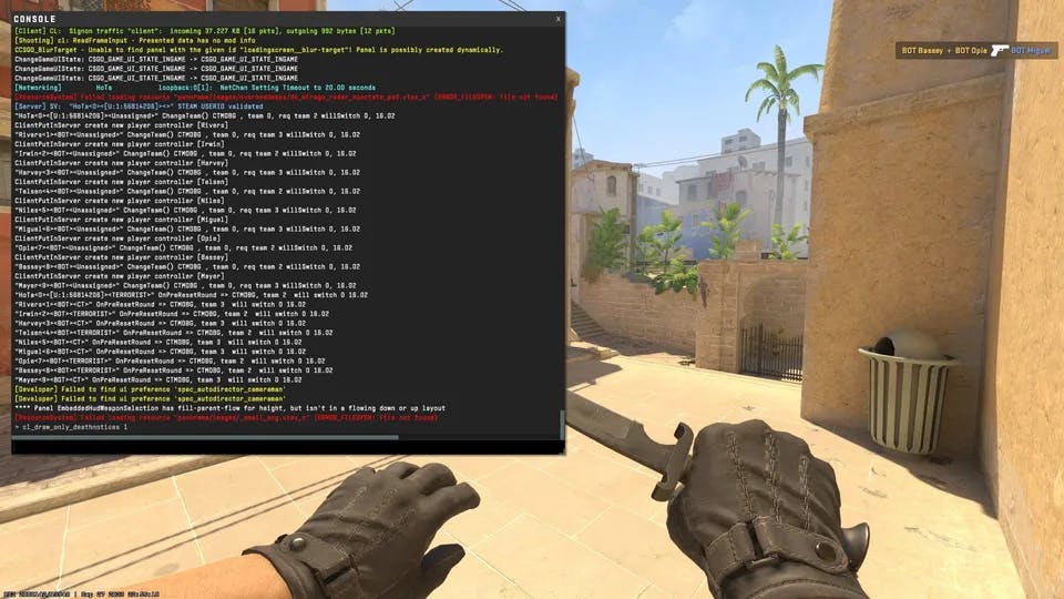 consola de comandos en Counter-Strike 2