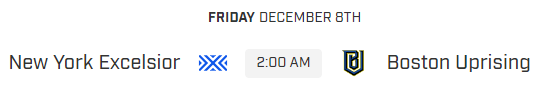 New York Excelsior vs Boston Uprising OWL