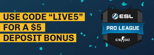 ESL Pro League Live Betting Deposit Bonus