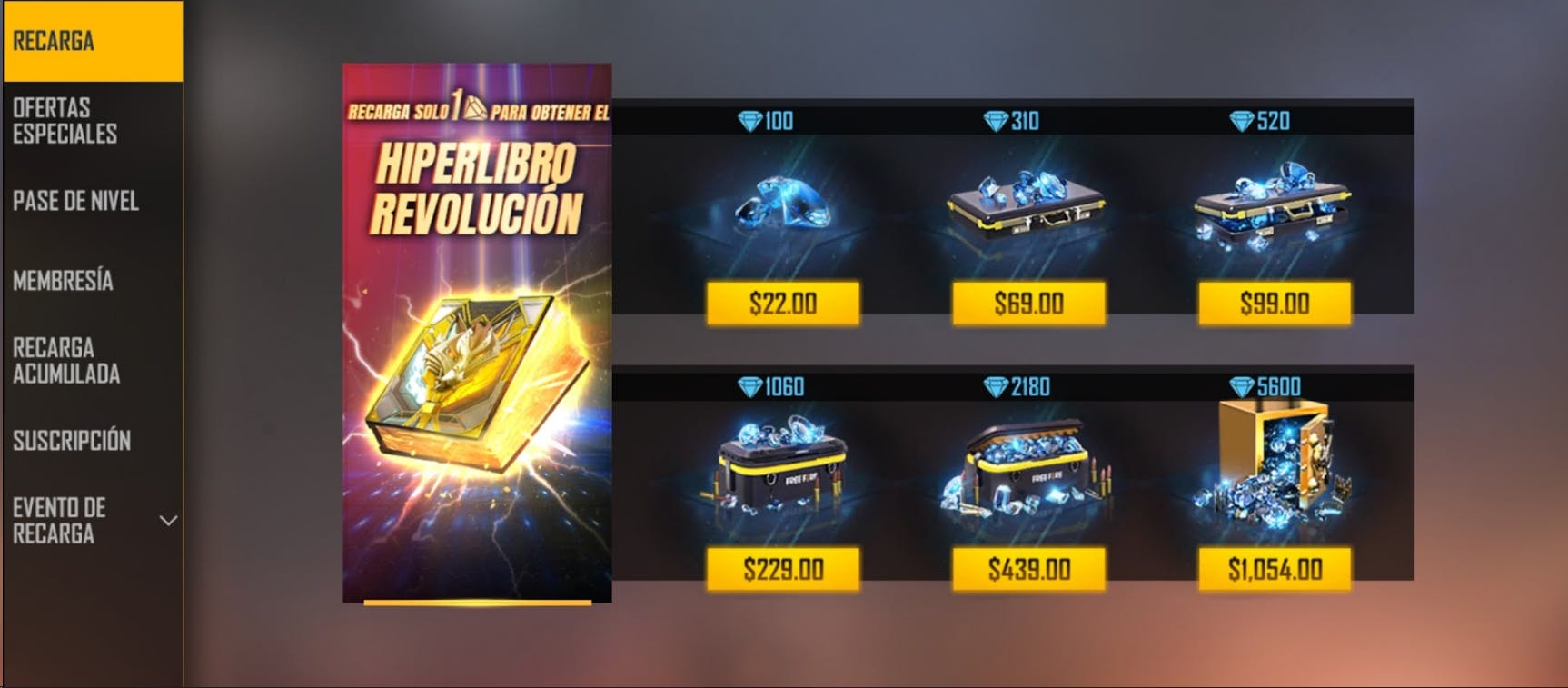 Recargar Diamantes - Free Fire