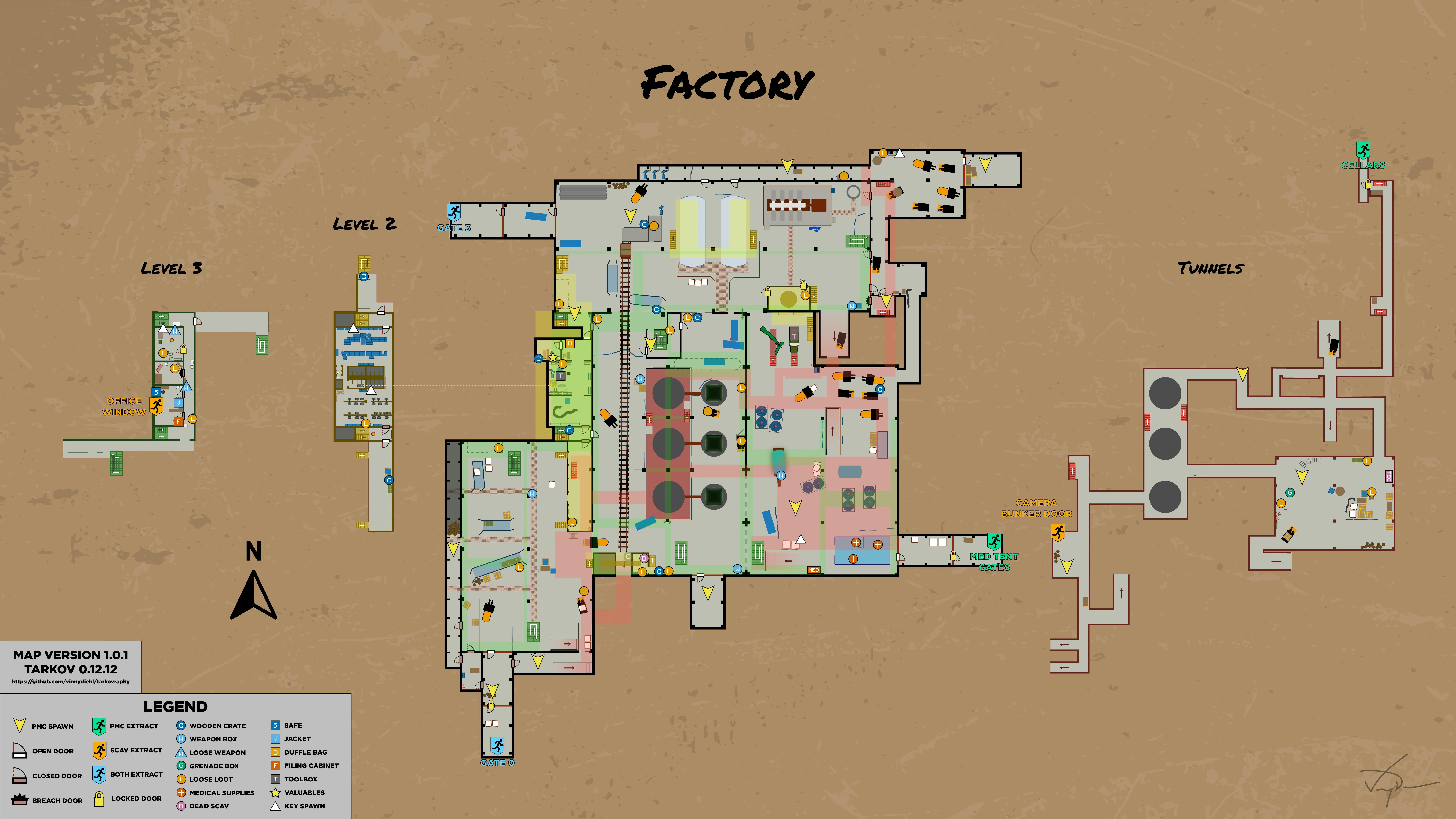 Escape from Tarkov maps: Factory 