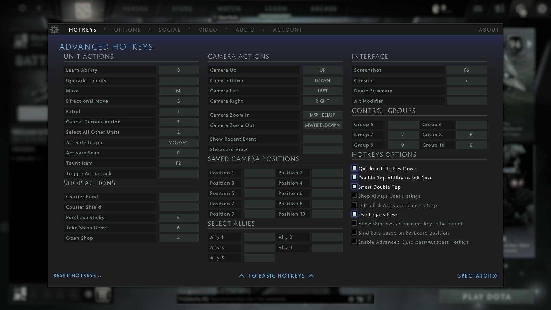 DOTA 2 Hotkeys Settings Yopaj 