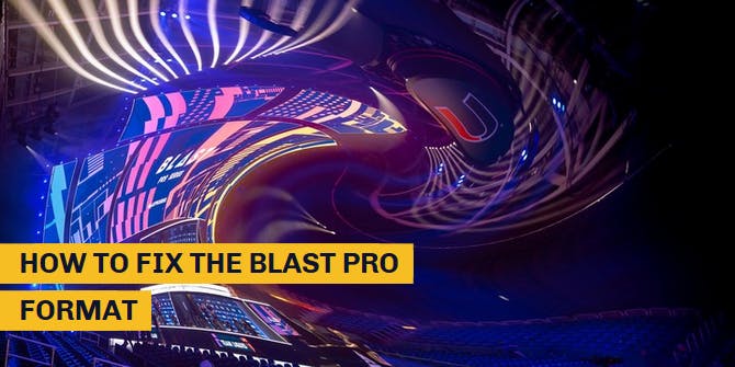 how to fix the blast pro format