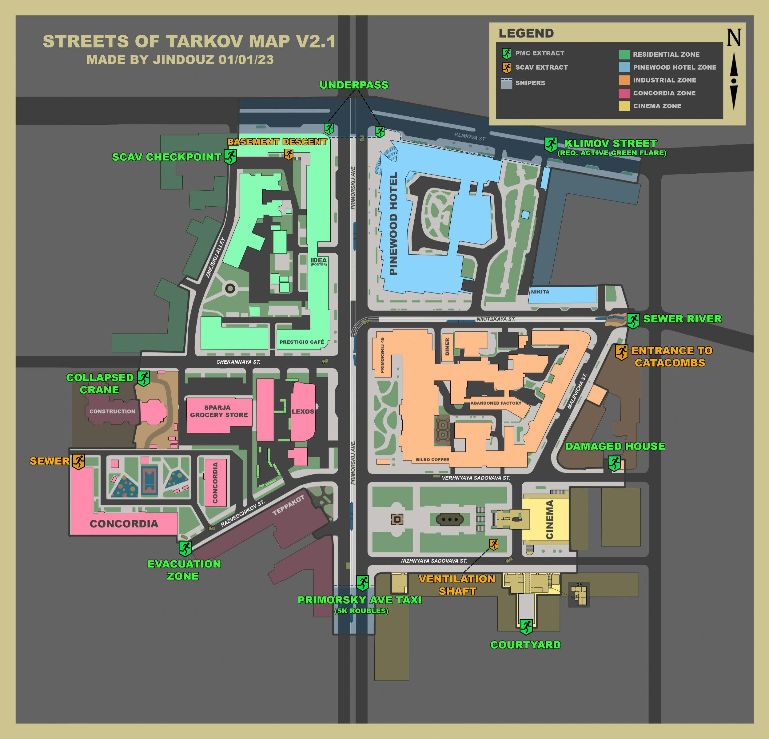 Escape from Tarkov maps: Streets of Tarkov