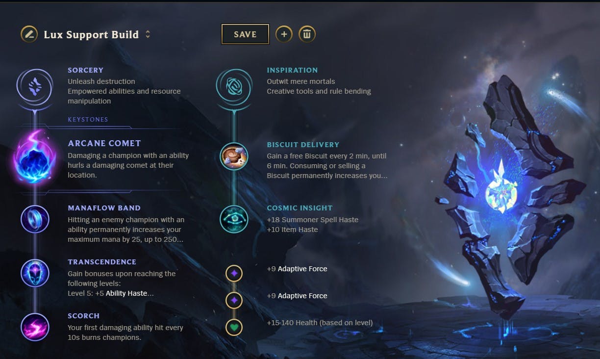 Lux build - Support.