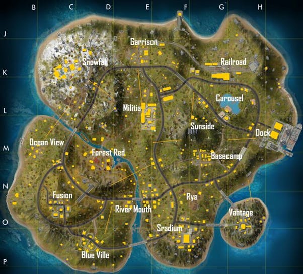 Alpes mapa de free fire