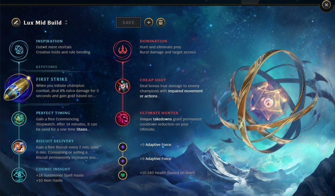 Lux build - Mid Lane. 