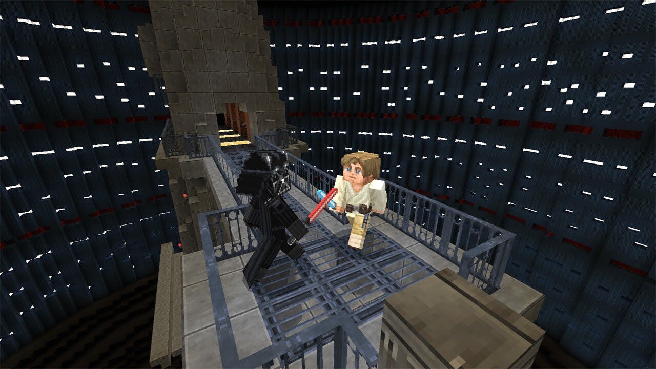 Minecraft have previously released a Star Wars DLC, where they could intereact with characters like Darth Vader. 