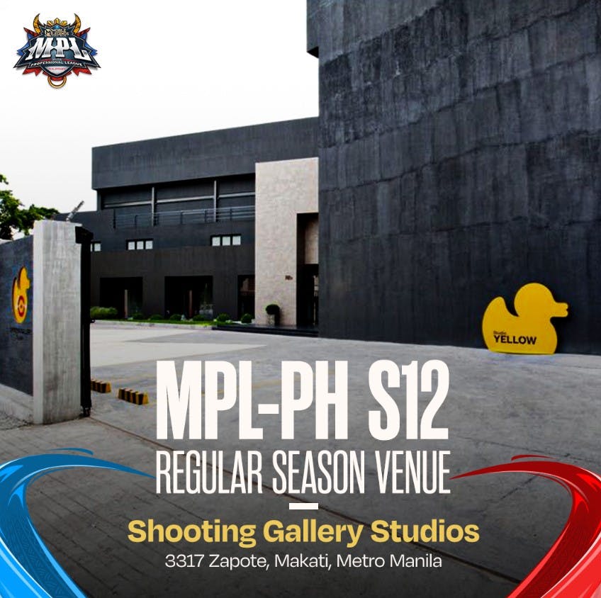 The venue for the regular season of MPL PH S12 will be the Shooting Gallery Studios in Manila. 