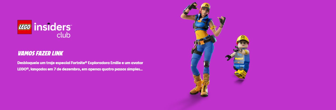 desbloquear Skin Grátis de Lego Fortnite