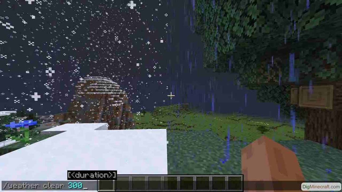 Cambiar el clima minecraft