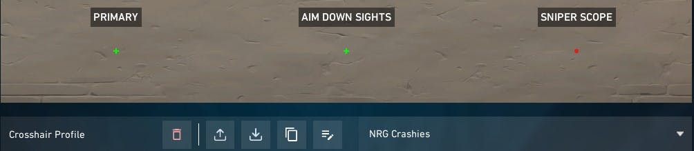 NRG Crashies crosshair code. 