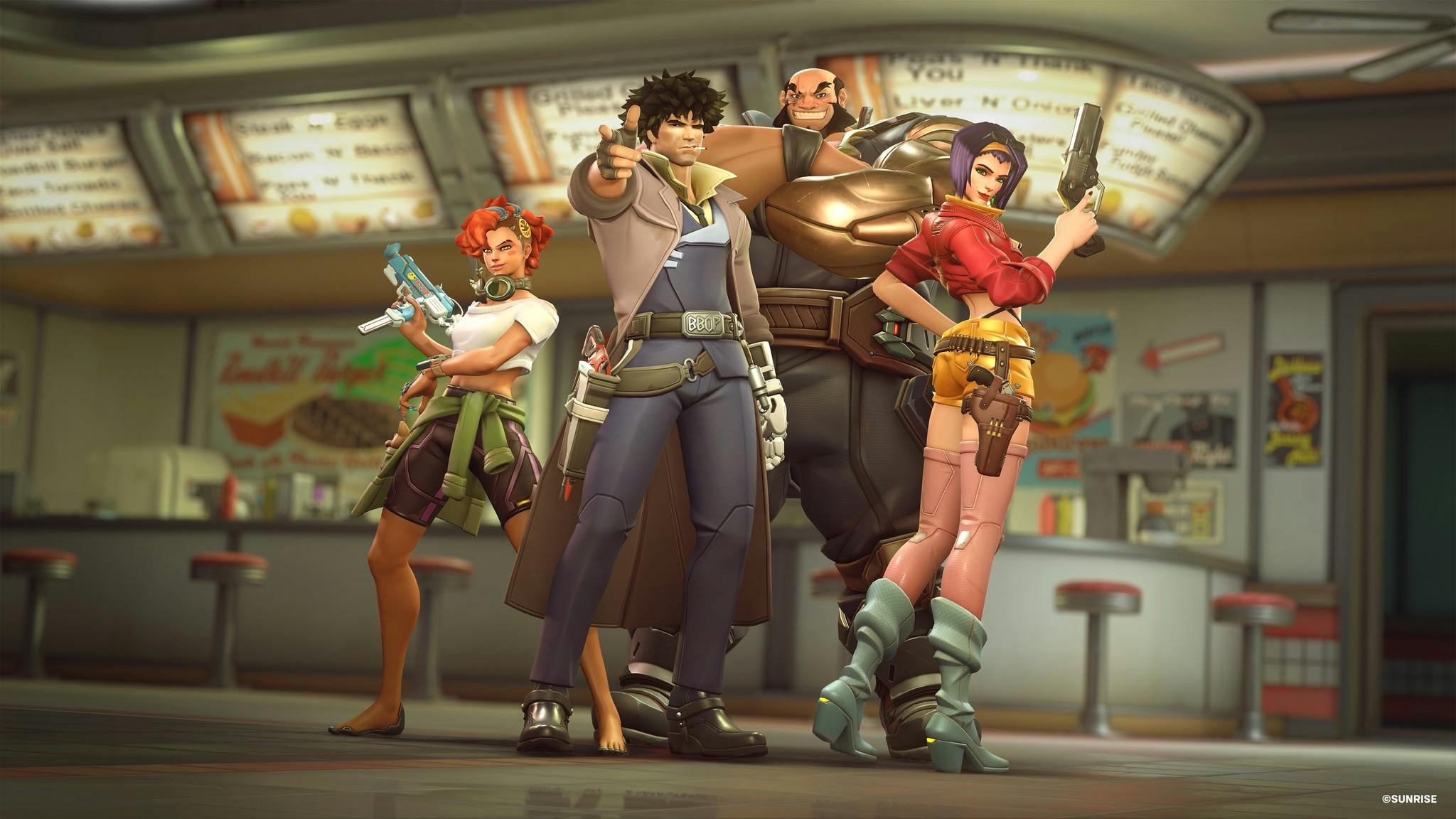 Overwatch Cowboy Bepop skins