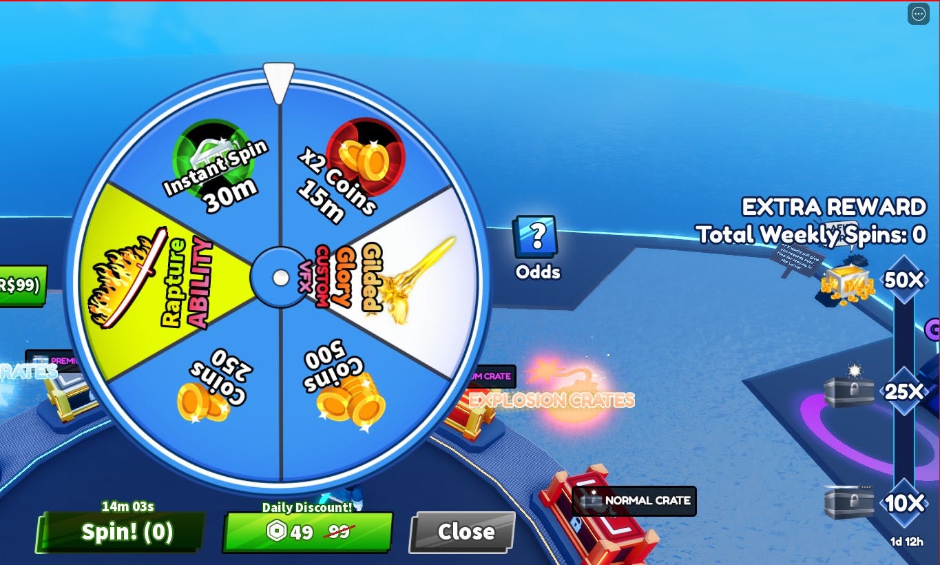 Codes for Blade Ball can yield rewards like free spins on the wheel. 