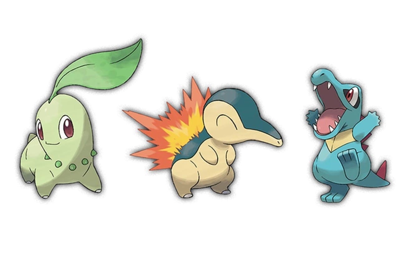 Starter Pokémon: Gen 2 (Chikorita, Cyndaquil, Totodile)