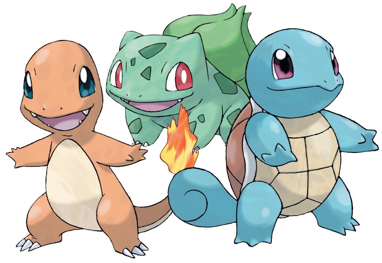 Starter Pokémon: Gen 1 (Charmander, Bulbasaur, Squirtle)