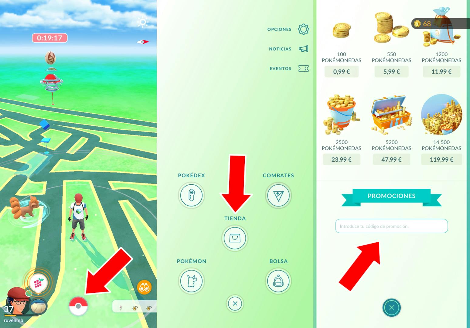 ¿Cómo canjear códigos en Pokémon Go? Android