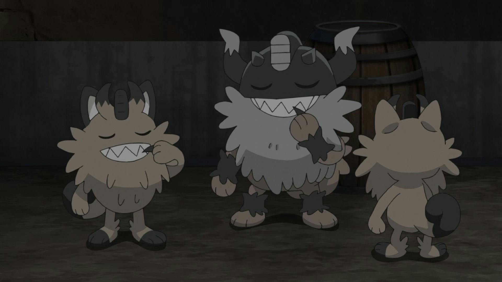 Galarian Meowth and Perrserker the Cat Pokemon