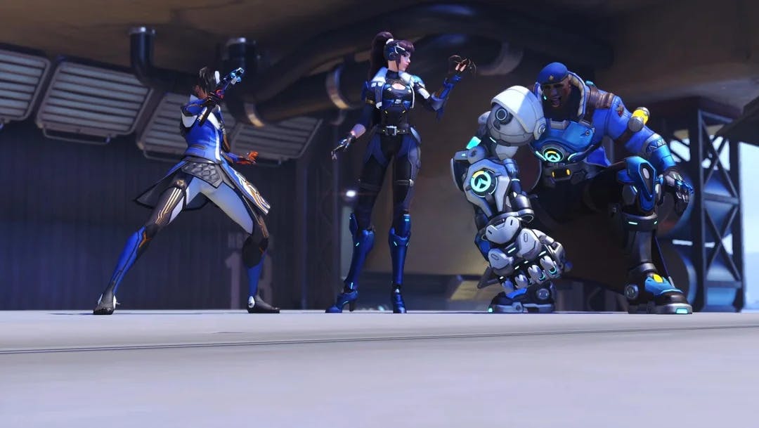 Dommfist, Widowmaker and Talon in the Overwatch 2 Mirrorwatch game mode. 