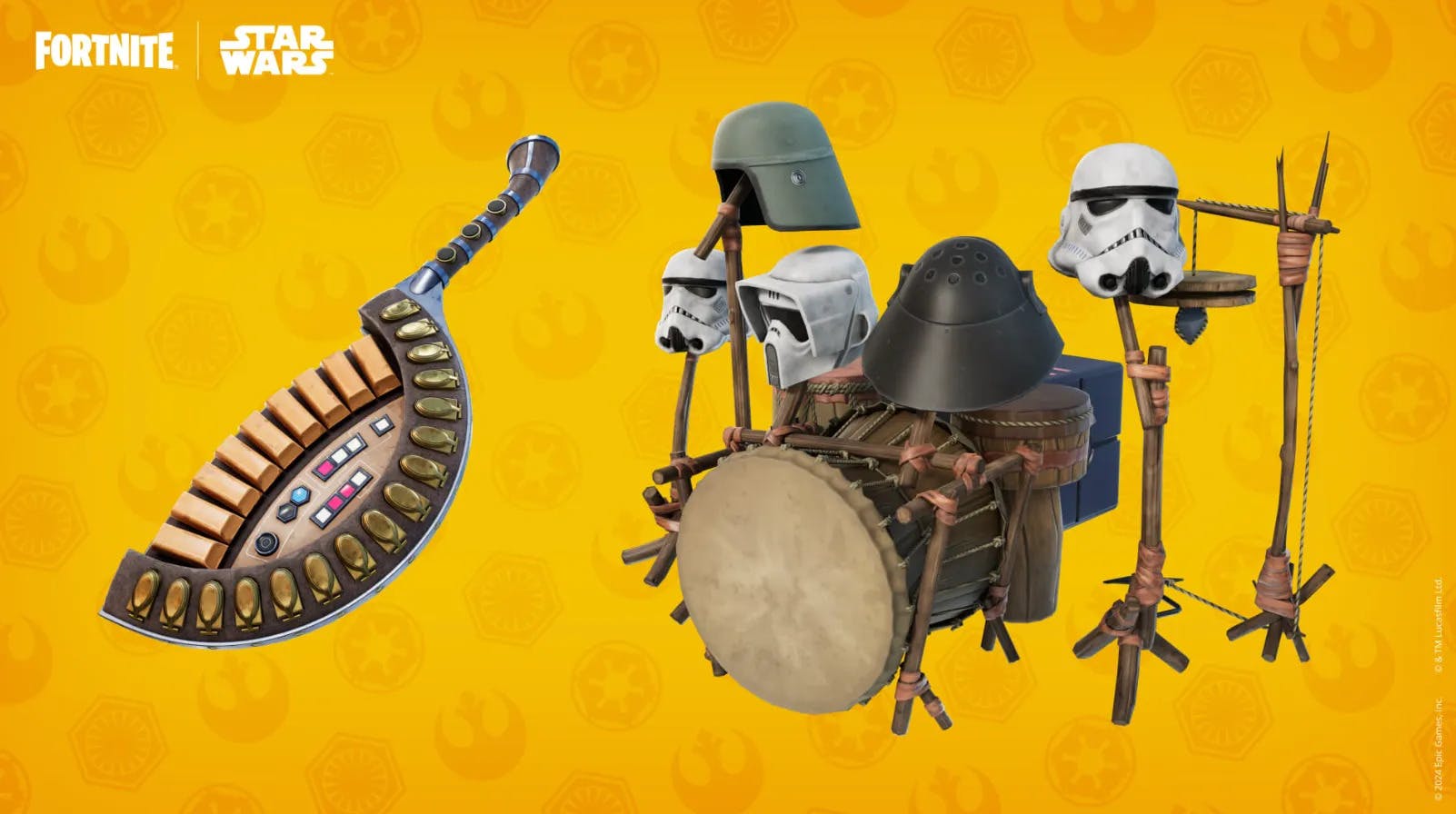 In Fortnite Festival, players can unlock the free Seven String Hallikset Guitar through Star Wars quests. 