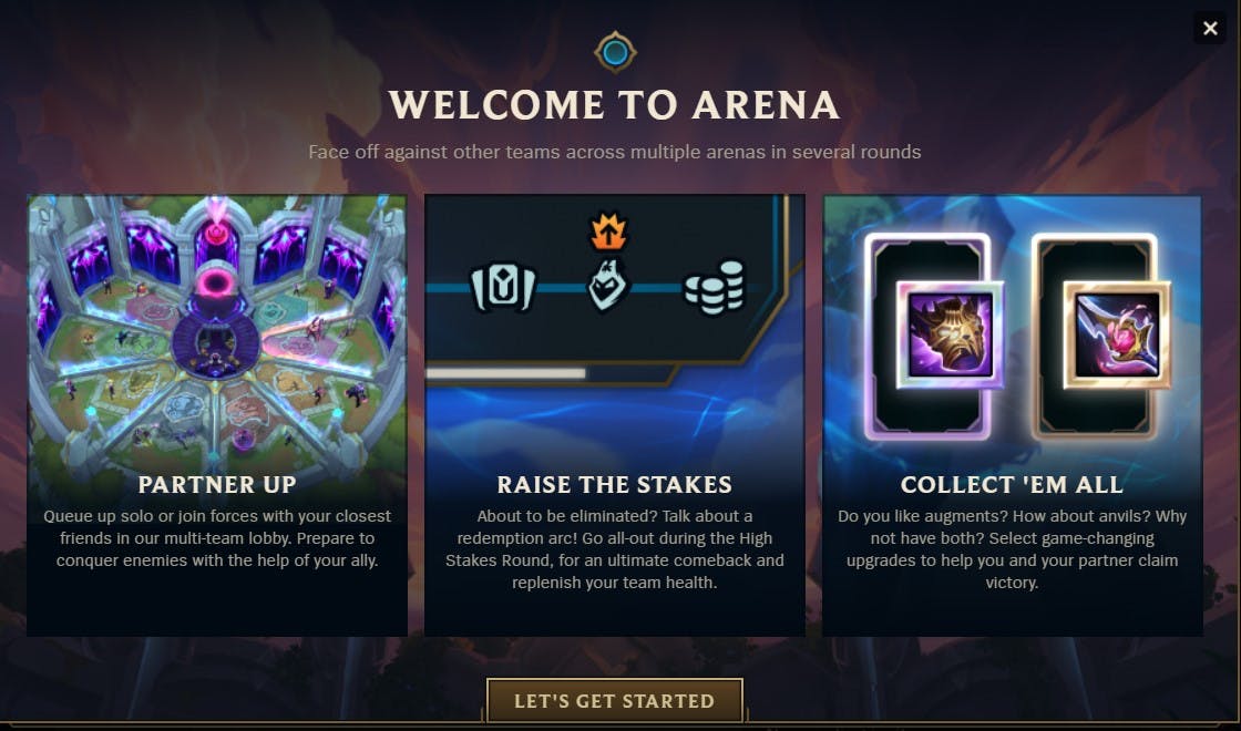 Arena LoL changes