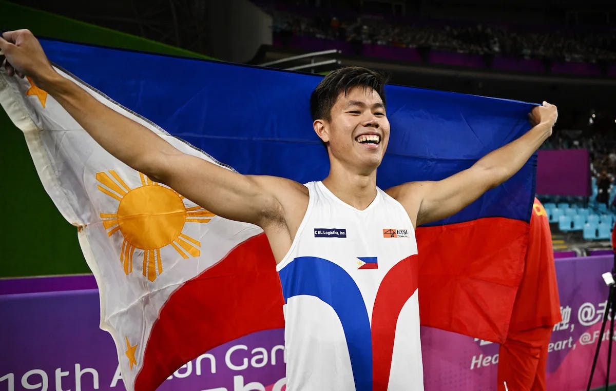 EJ Obiena representing Team Philippines at the 2020 Olympic Games