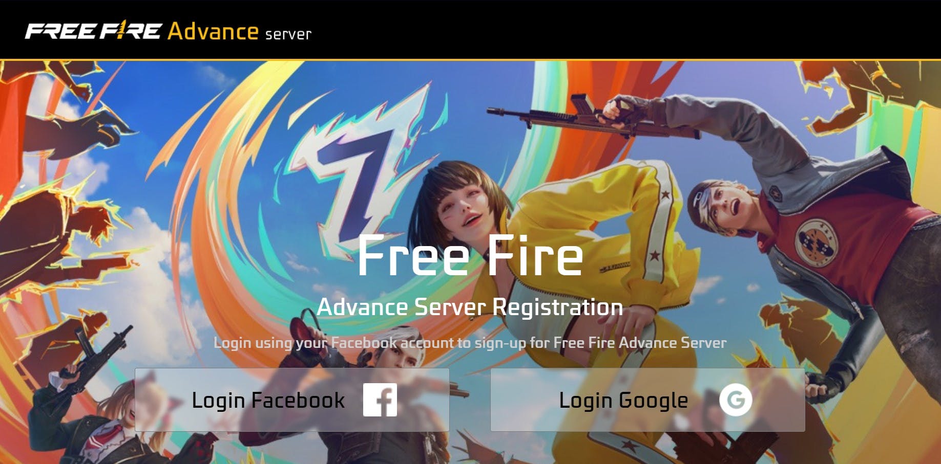 Free Fire Advance Server registration