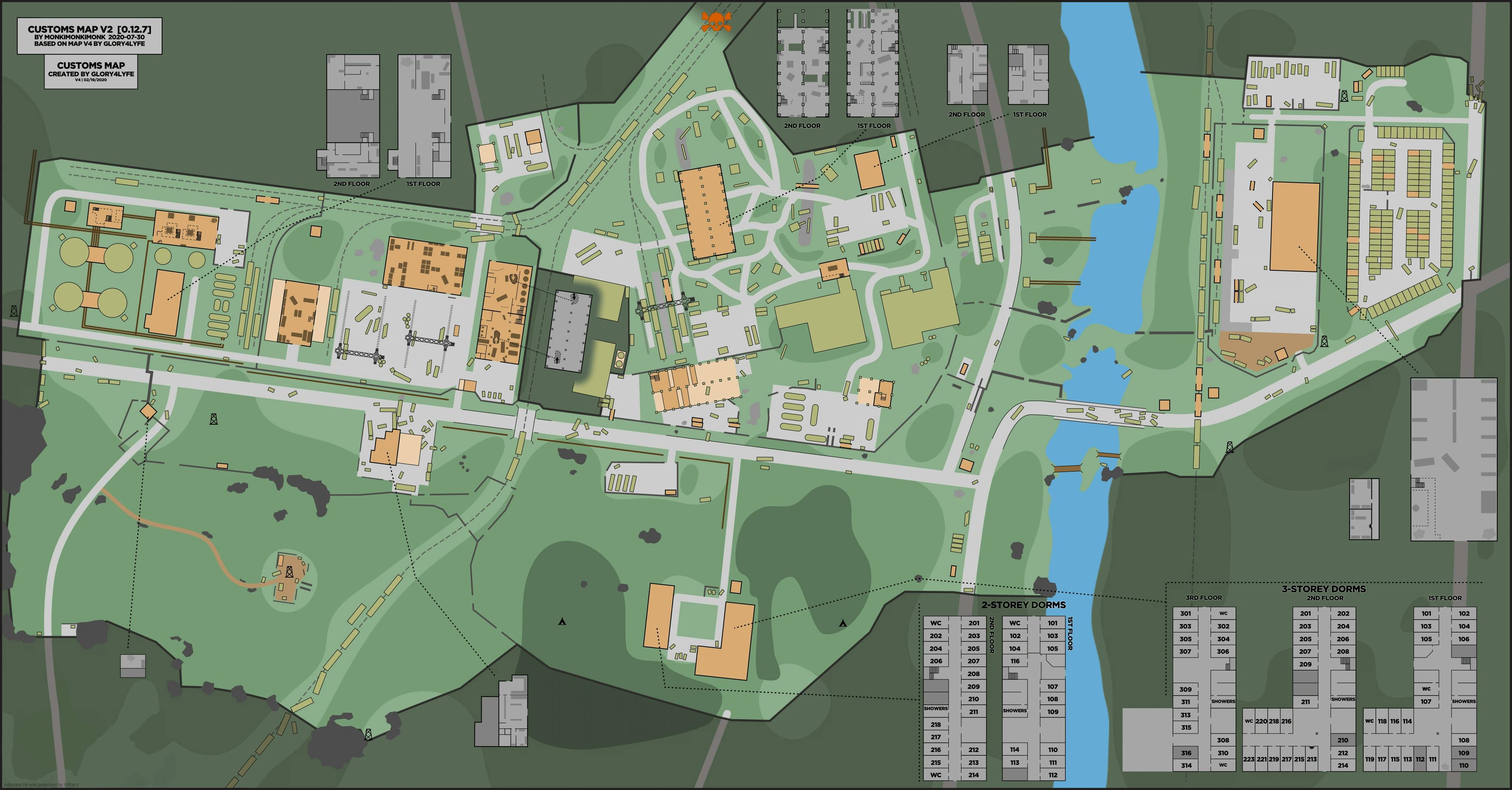 Escape from Tarkov maps: Customs 