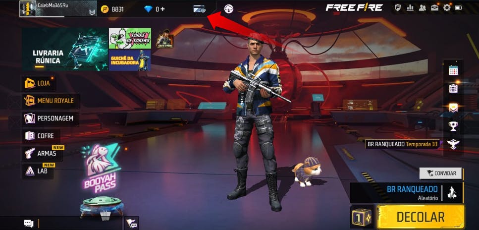 fazer recarga em Free Fire