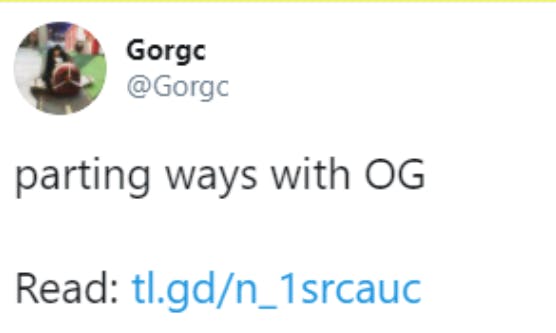 Gorgcs twitlonger about leaving OG