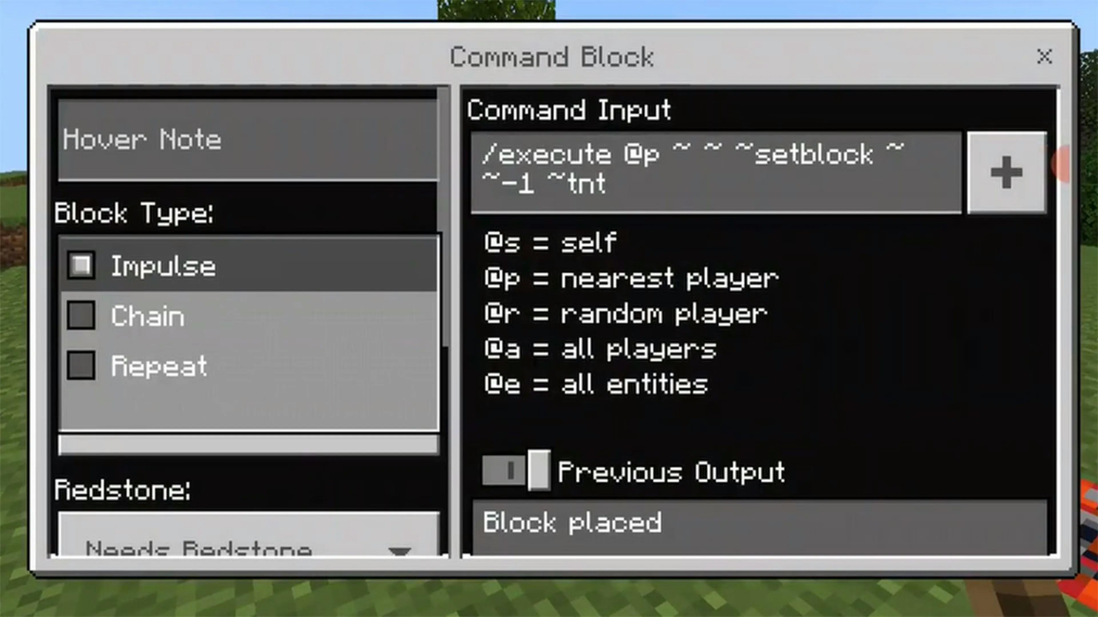 Bloque de Comandos Minecraft