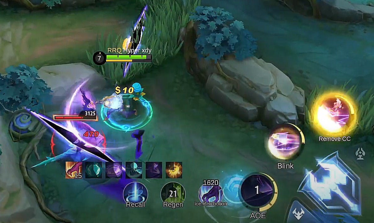 Screenshot from Hyper xdy MLBB YouTube video of new hero Nolan's gameplay on the advanced server. 